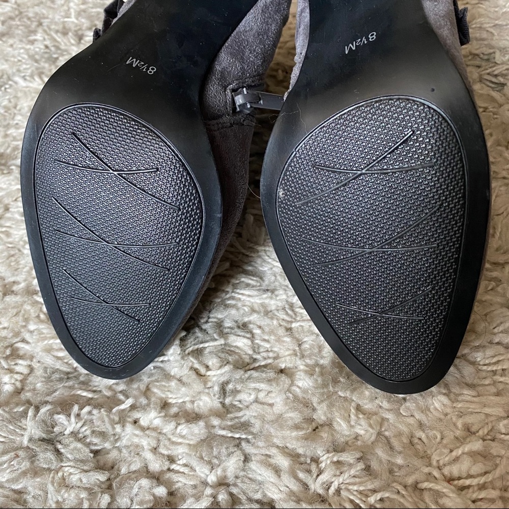 NWOT IMPO Onstage Slate Grey Faux Suede Boots - Picture 3 of 9